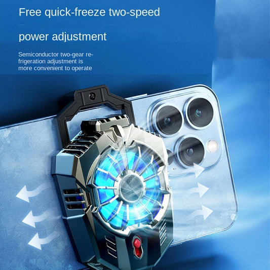 Portable Mobile Phone Cooling Fan – Quiet Heat Diffuser with LED Light