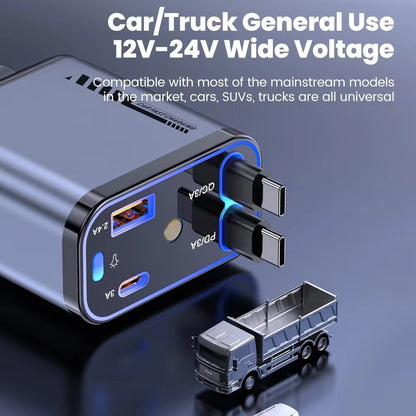 Star Projector Fast Charging Car Charger (4-in-1) – Premium Car Accessory