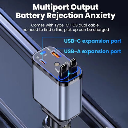 Star Projector Fast Charging Car Charger (4-in-1) – Premium Car Accessory