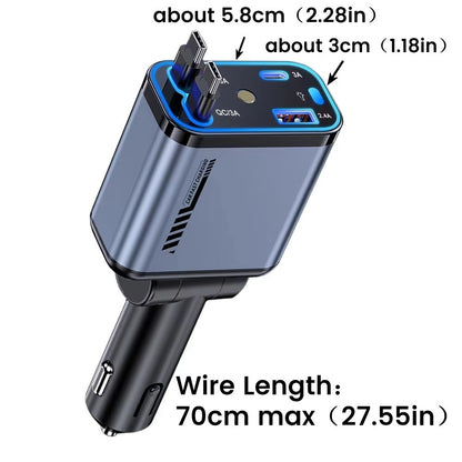 Star Projector Fast Charging Car Charger (4-in-1) – Premium Car Accessory